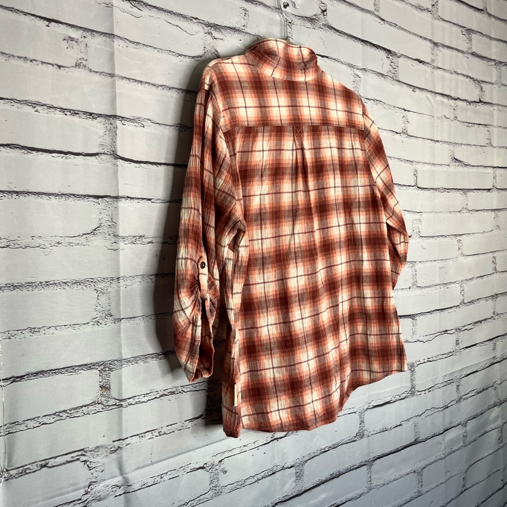 Royal Robbins Red and White Plaid Casual Button Down Shirt SZ L Streetwear Relax - Picture 10 of 14